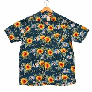 ✨ Disney Parks Authentic Mickey Mouse Hawaiian Aloha Shirt - 100% Rayon ✨